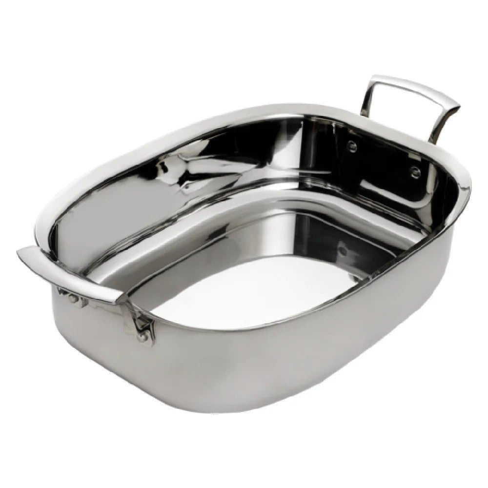 Browne Foodservice Thermalloy Roast Pan Stainless Steel Qt / 6.6l 14x10.2x3.7"/36x26x9.5cm (5724179) - iFoodservice Online