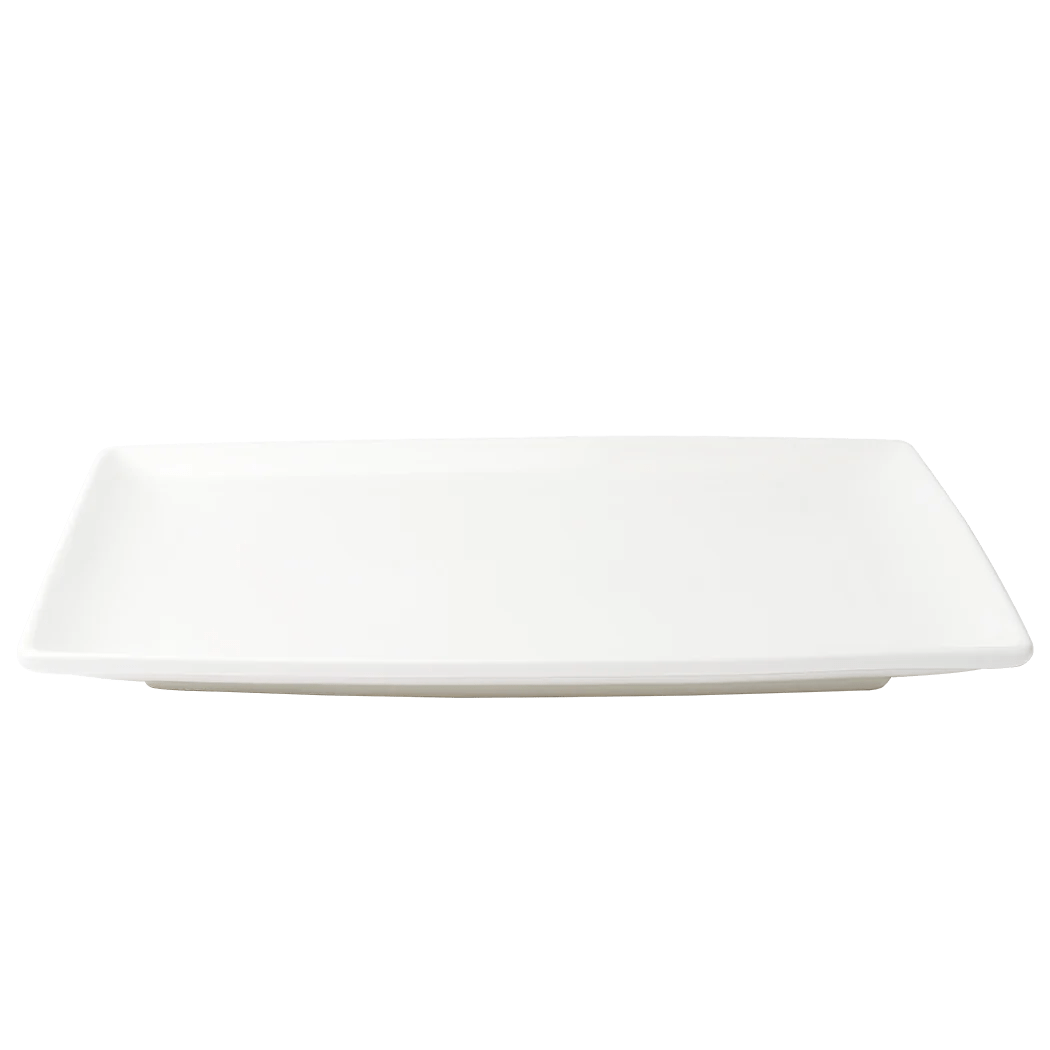 Browne Foundation Coupe Plate Rectangular, 31.3x20.3cm/ 12.25x8", Porcelain (5630188) - iFoodservice Online