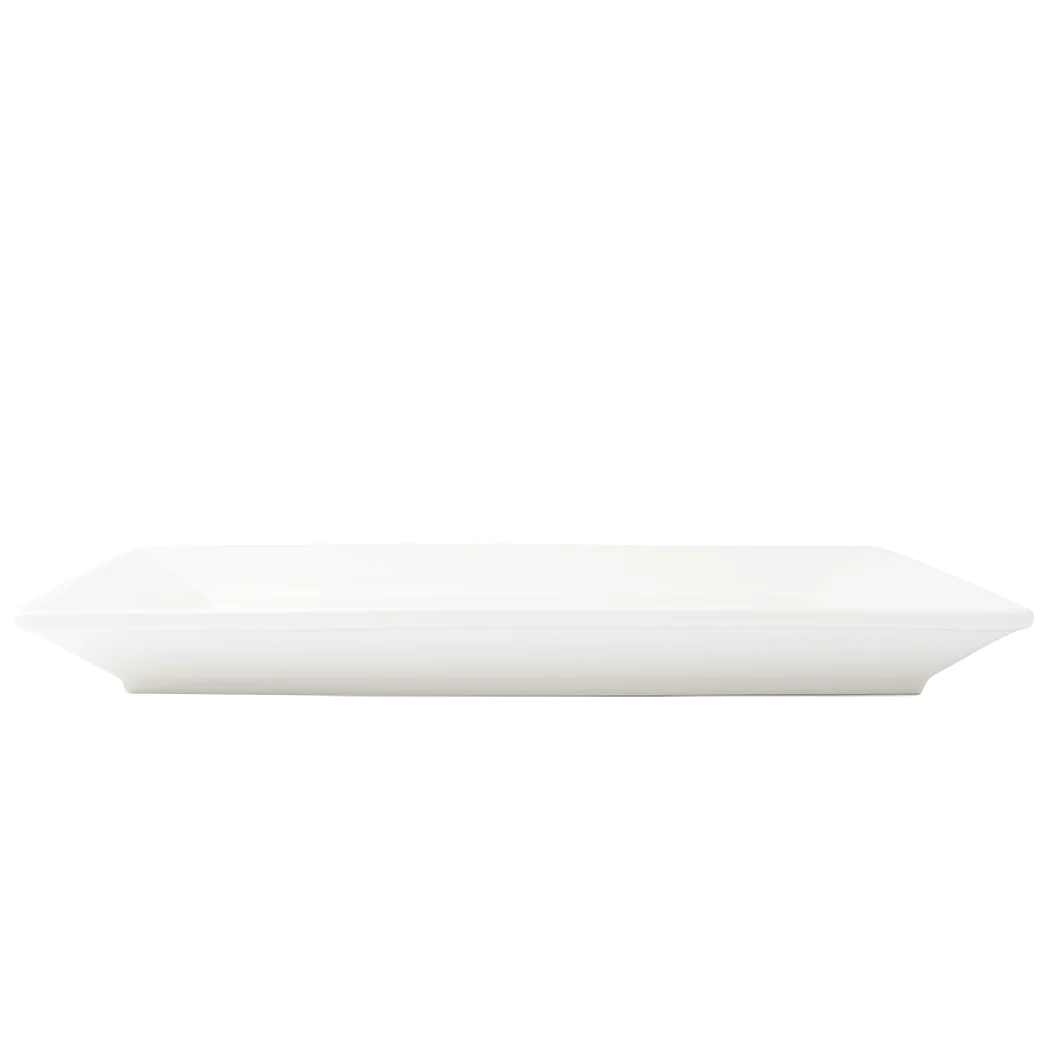 Browne Foundation Wide Rim Plate Square, 25.4cm/10", Porcelain (5630193) - iFoodservice Online