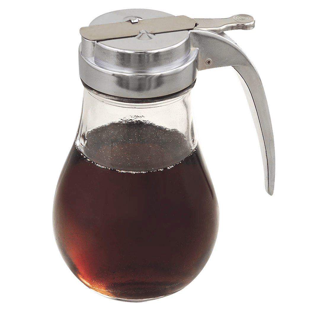 Browne Syrup Dispenser, Heavy Glass, 14oz/414ml, 6x3.5"/15.2x8.9cm (575190) - iFoodservice Online