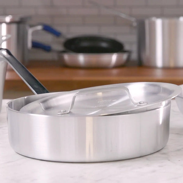 Browne Thermalloy Saute Pan, 7qt/6.6l, 13.5x3"/34.3x7.6cm, Aluminum Nsf (5813707) - iFoodservice Online