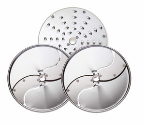 Eurodib Dito Sama, Set of 3 Stainless Steel Discs for Pizza 5/64", 5/32", 9/32" (2mm and 4mm and 7mm Grating) (650107) - iFoodservice Online