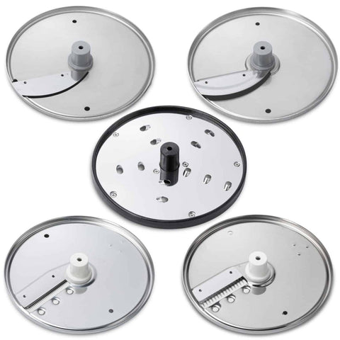 Eurodib Dito Sama, Set of 5 Discs, Diam - 175mm (1mm and 6mm Slicer, 7mm Grater, 2mm Julienne/shredder, 4mm Julienne/shredder) (653868) - iFoodservice Online