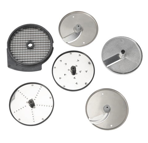 Eurodib Dito Sama, Set of 6 Discs Diam. 175mm (Slicer 2mm, Slicer 5mm, Grater 3mm, Grater 7mm, Slicer 10mm, Grid 10x10mm) (650197) - iFoodservice Online