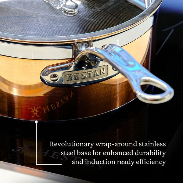 Hestan CopperBond® 4-Quart Induction Copper Saucepan with Lid (31596) - iFoodservice Online