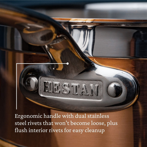 Hestan CopperBond® Aura™ 4-Quart Professional Copper Saucepan with Lid (31838) - iFoodservice Online