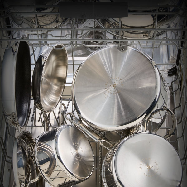 Hestan Hestan ProBond® Luxe™ 17-Piece Polished Professional Clad Stainless Steel Cookware Set (4169281) - iFoodservice Online