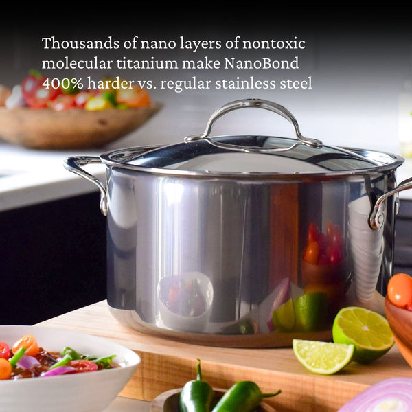 Hestan NanoBond® Molecular Titanium 8-Quart Stockpot with Lid (60026) - iFoodservice Online