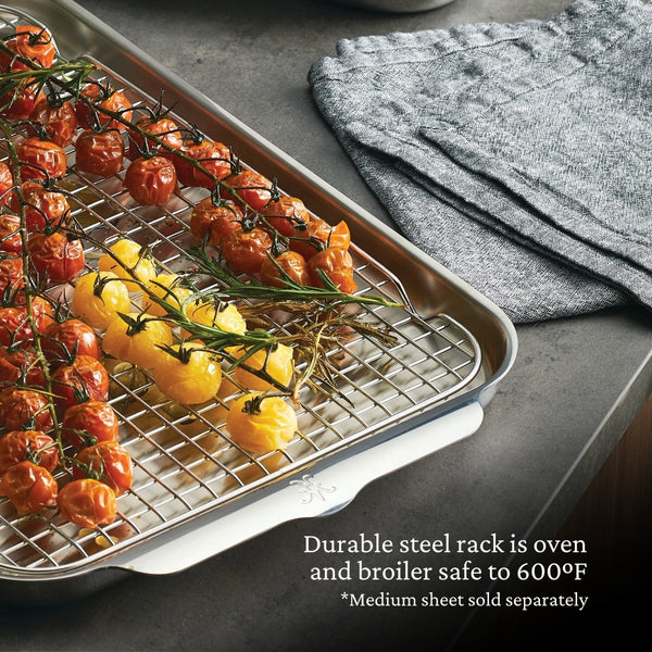 Hestan OvenBond® 12" x 15" Stainless Steel Medium Sheet Rack (50302) - iFoodservice Online