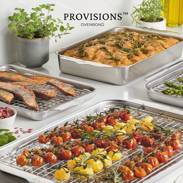 Hestan OvenBond® 12" x 15" Tri-ply Clad Stainless Steel Medium Sheet Pan (48670) - iFoodservice Online