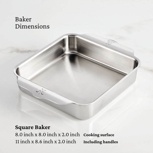 Hestan OvenBond® 5-Piece Tri-ply Clad Stainless Steel Ovenware Set (48655) - iFoodservice Online