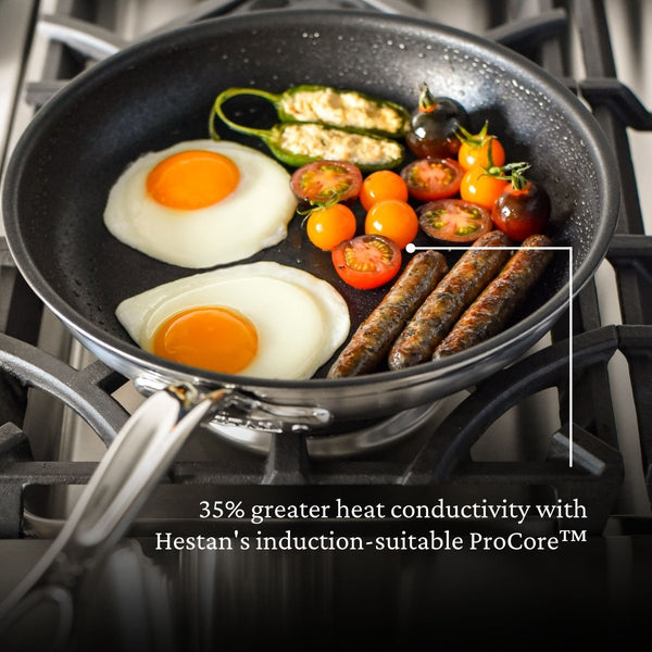 Hestan ProBond® Forged 11" Professional Clad Stainless Steel Skillet with TITUM Nonstick (31575) - iFoodservice Online