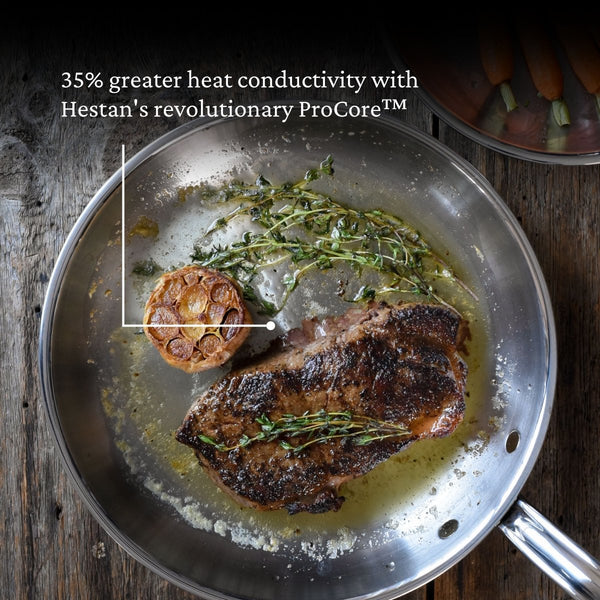 Hestan ProBond® Forged 12.5" Professional Clad Stainless Steel Skillet (31576) - iFoodservice Online