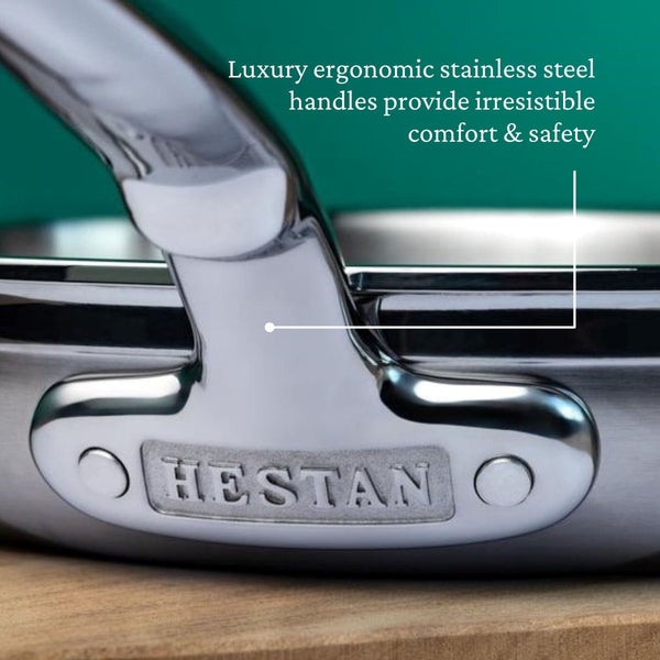 Hestan ProBond® Forged 12.5" Professional Clad Stainless Steel Skillet (31576) - iFoodservice Online