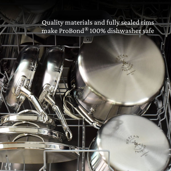 Hestan ProBond® Forged 3.5-Quart Professional Clad Stainless Steel Sauteuse Braiser with Lid (31569) - iFoodservice Online