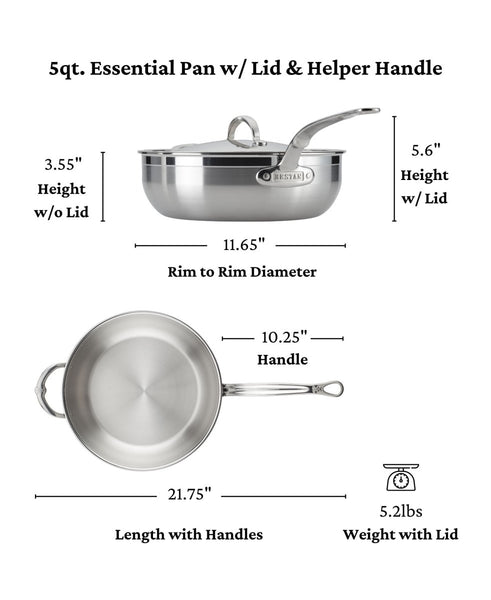 Hestan ProBond® Forged 6-Piece Professional Clad Stainless Steel Cookware Set (V09672) - iFoodservice Online