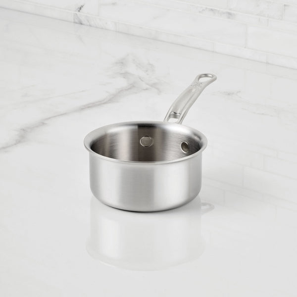 Hestan ProBond® Luxe 0.75-Qt. Polished Professional Clad Stainless Steel Butter Warmer (31791) - iFoodservice Online
