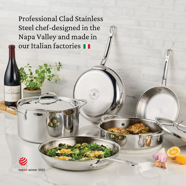 Hestan ProBond® Luxe 11" Professional Clad Stainless Steel Skillet (31780) - iFoodservice Online