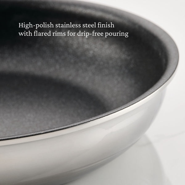 Hestan ProBond® Luxe 11" Professional Clad Stainless Steel Skillet with TITUM Nonstick (31786) - iFoodservice Online
