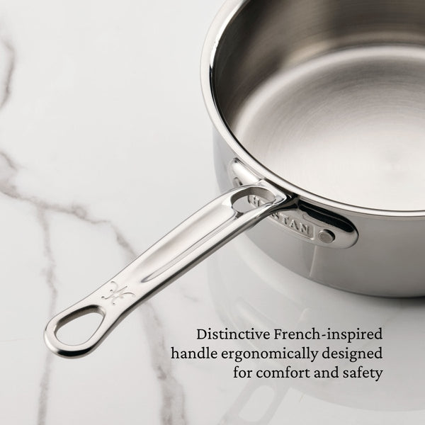 Hestan ProBond® Luxe 1.5-Quart Professional Clad Stainless Steel Saucepan with Lid (31769) - iFoodservice Online