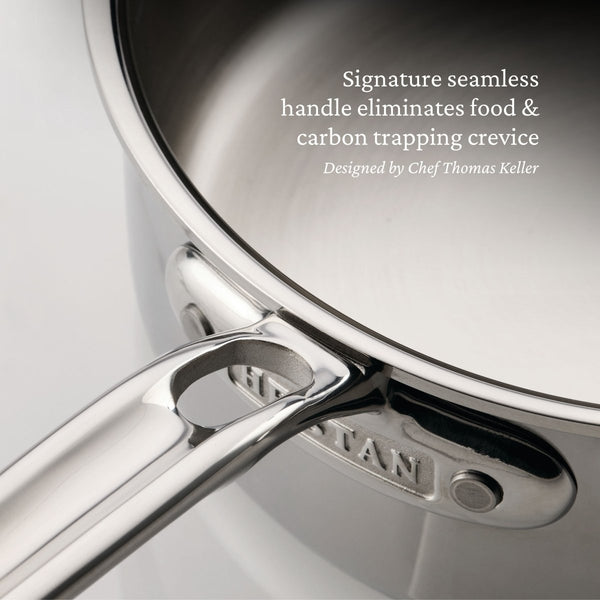 Hestan ProBond® Luxe 1.5-Quart Professional Clad Stainless Steel Saucepan with Lid (31769) - iFoodservice Online