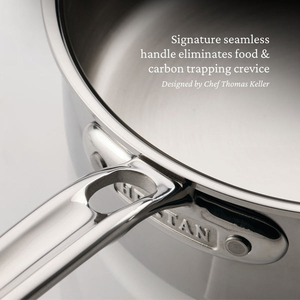 Hestan ProBond® Luxe 2-Quart Polished Professional Clad Stainless Steel Saucier (31792) - iFoodservice Online