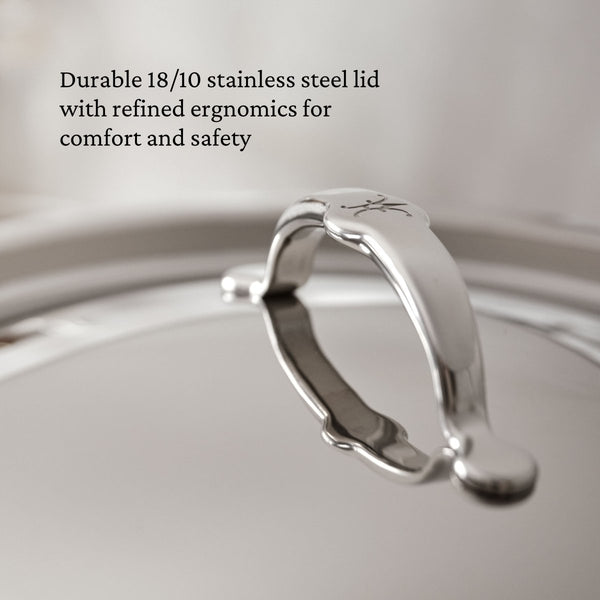 Hestan ProBond® Luxe 3-Quart Polished Professional Clad Stainless Steel Soup Pot and Steamer Insert Set (31765) - iFoodservice Online