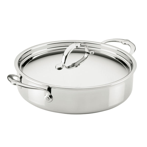 Hestan ProBond® Luxe 3.5-Quart Professional Clad Stainless Steel Sauteuse Braiser with Lid (31775) - iFoodservice Online