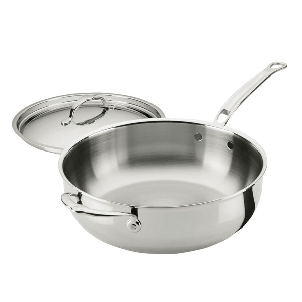 Hestan ProBond® Luxe 5-Quart Professional Clad Stainless Steel Essential Pan with Lid (31778) - iFoodservice Online