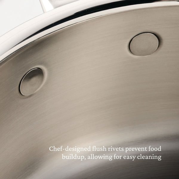 Hestan ProBond® Luxe 6-Quart Polished Professional Clad Stainless Steel Stock Pot with Lid (31794) - iFoodservice Online