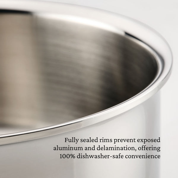 Hestan ProBond® Luxe 7-Piece Polished Professional Clad Stainless Steel Cookware Set (V09657) - iFoodservice Online