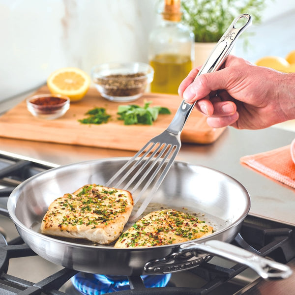 Hestan Provisions 13-Inch Stainless Steel Fish Spatula (49199) - iFoodservice Online