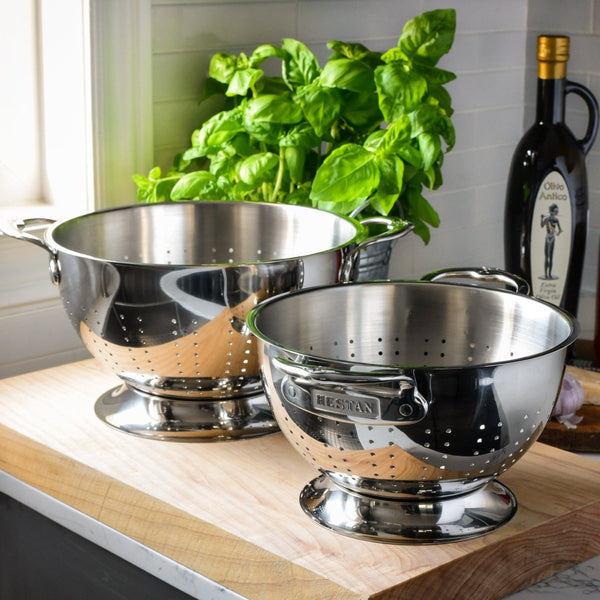 Hestan Provisions 2-Piece Stainless Steel Colander Set (3-Qt. & 5-Qt.) (48695) - iFoodservice Online