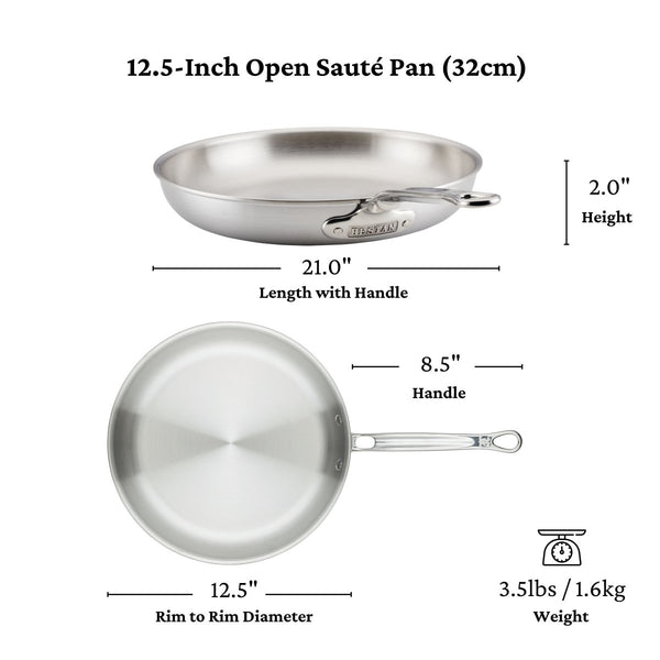 Hestan Thomas Keller Insignia™ 12.5" Stainless Steel Skillet (31030) - iFoodservice Online