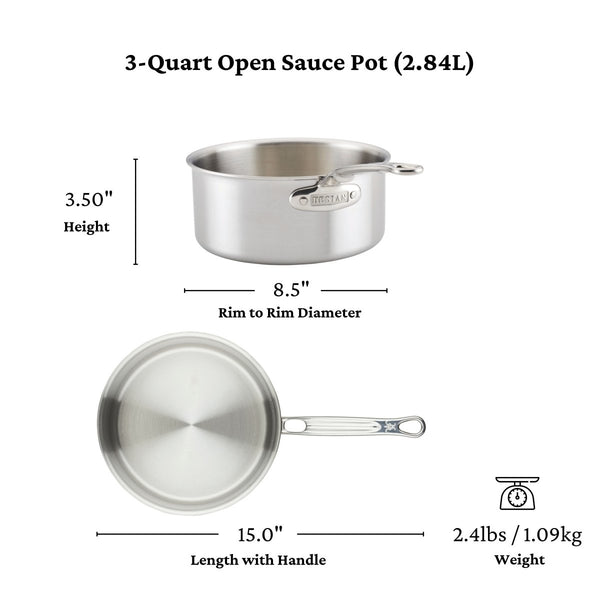 Hestan Thomas Keller Insignia™ 3-Quart Stainless Steel Saucepan (31018) - iFoodservice Online