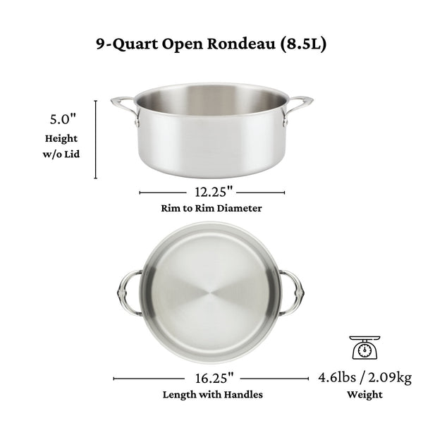 Hestan Thomas Keller Insignia™ 9-Quart Stainless Steel Rondeau (31023) - iFoodservice Online