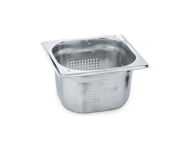 KAPP HS Gastro Perforated Food Pan 1/6 7x6.5" - 8" 30916200 (Pack of 20) - iFoodservice Online