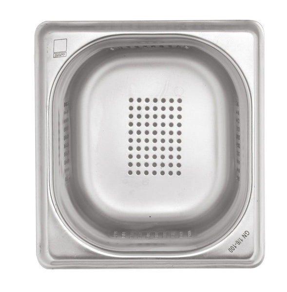 KAPP HS Gastro Perforated Food Pan 1/6 7x6.5" - 8" 30916200 (Pack of 20) - iFoodservice Online