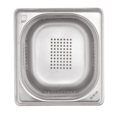 KAPP HS Gastro Perforated Food Pan 1/6 7x6.5" - 8" 30916200 (Pack of 20) - iFoodservice Online