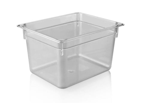 KAPP HS Gastro Polycarbonate Food Pan Clear 1/2 13x10" - 8" 46012200 (Pack of 12) - iFoodservice Online