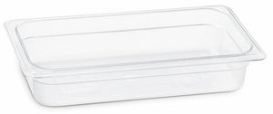KAPP HS Gastro POLYCARBONATE FOOD PAN CLEAR 1/4 10.5x6.5" - 2.5" 46014065 (Pack of 12) - iFoodservice Online