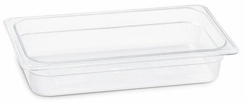 KAPP HS Gastro POLYCARBONATE FOOD PAN CLEAR 1/4 10.5x6.5" - 2.5" 46014065 (Pack of 12) - iFoodservice Online