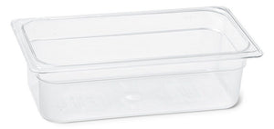 KAPP HS Gastro POLYCARBONATE FOOD PAN CLEAR 1/4 10.5x6.5" - 4" 46014100 (Pack of 12) - iFoodservice Online