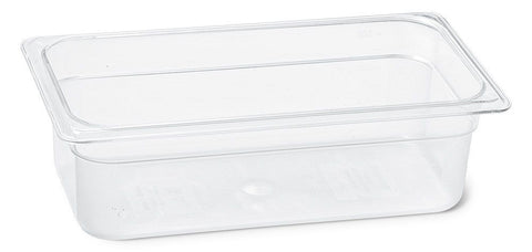 KAPP HS Gastro POLYCARBONATE FOOD PAN CLEAR 1/4 10.5x6.5" - 4" 46014100 (Pack of 12) - iFoodservice Online
