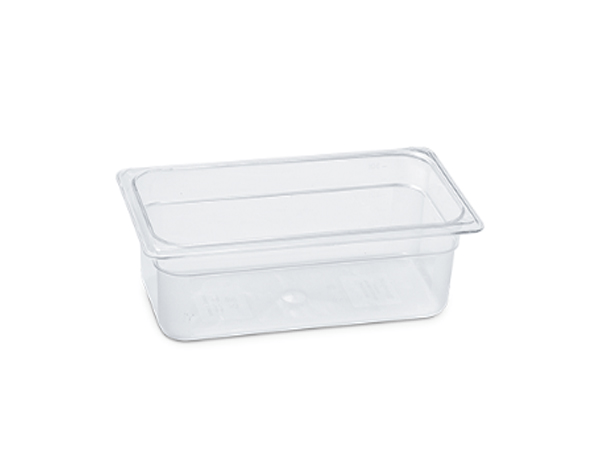KAPP HS Gastro POLYCARBONATE FOOD PAN CLEAR 1/4 10.5x6.5" - 4" 46014100 (Pack of 12) - iFoodservice Online