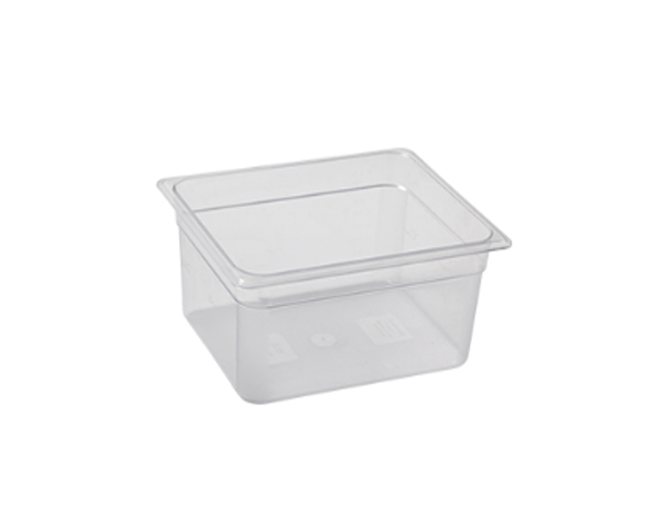 KAPP HS Gastro Polycarbonate Food Pan Clear 1/6 7x6.5" - 6" 46016150 (Pack of 12) - iFoodservice Online