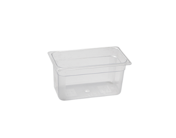 KAPP HS Gastro Polycarbonate Food Pan Clear 1/9 7x4" - 4" 46019100 (Pack of 12) - iFoodservice Online