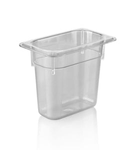 KAPP HS Gastro Polycarbonate Food Pan Clear 1/9 7x4" - 6" - Pack of 12 (46019150 ) - iFoodservice Online