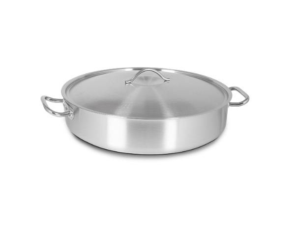 KAPP HS Gastro Shallow Brazier Stock Pot (With Lid) 10x3"30142475 (Pack of 4) - iFoodservice Online