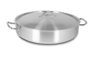 KAPP HS Gastro Shallow Brazier Stock Pot (With Lid) 24x4" 30146010 - iFoodservice Online